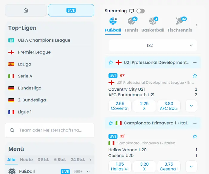 Cazimbo Casino Cazimbo Spiele sport live